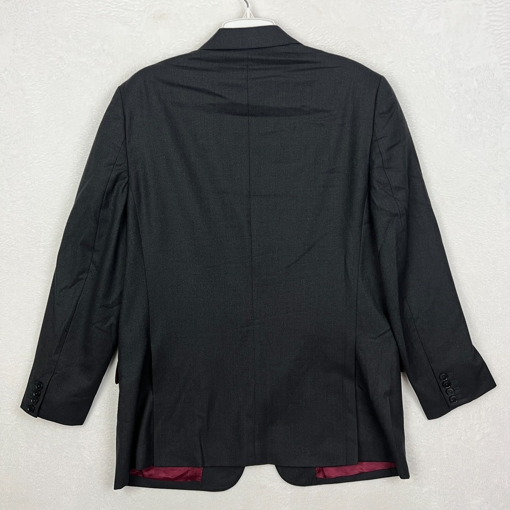 Charles Tyrwhitt Gray Suit Jacket Mens 42R Blazer Wool Sport Coat Red Lining - Picture 5 of 12